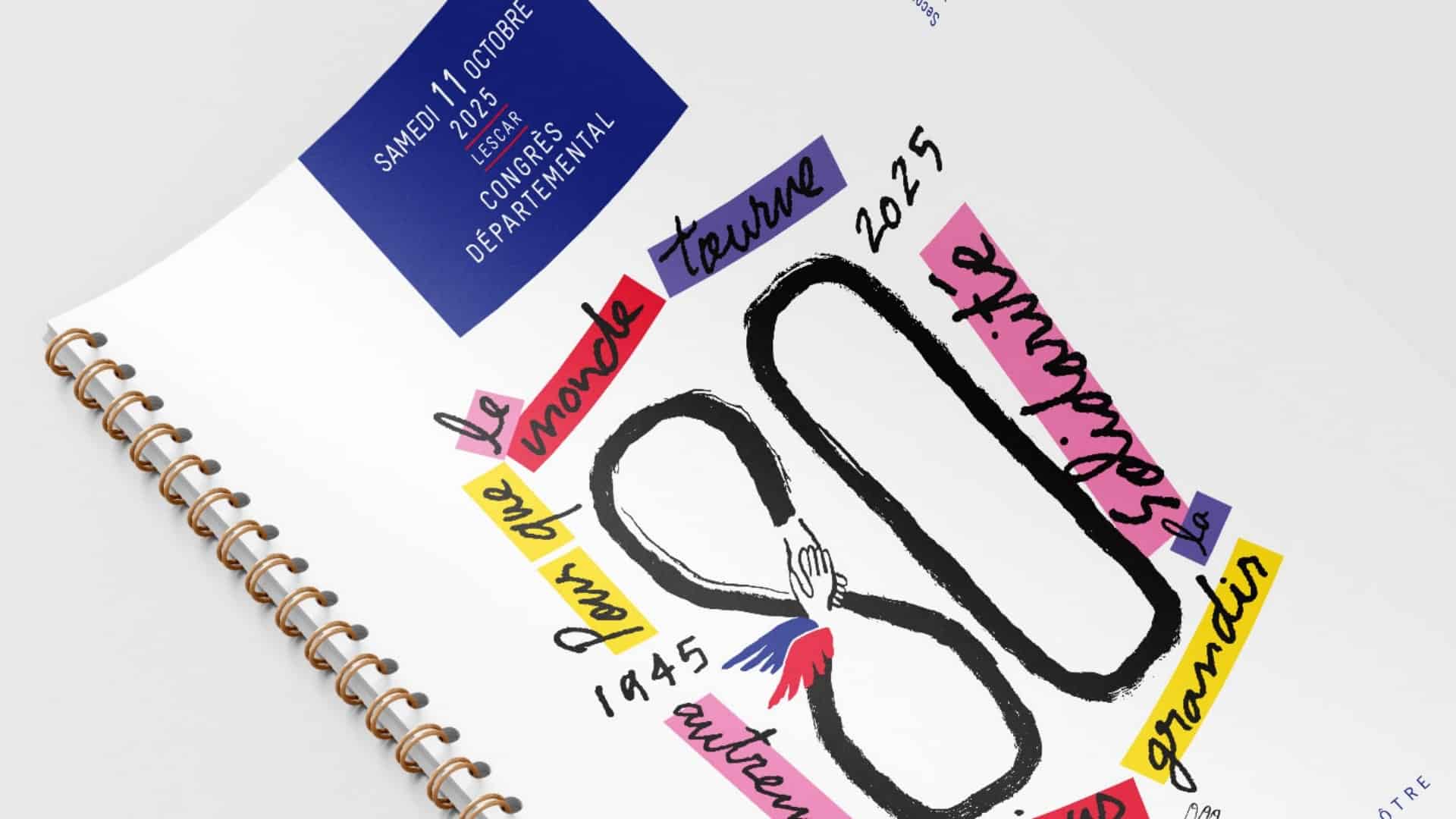 Papeterie Secours Populaire Français par le Collectif Unithy