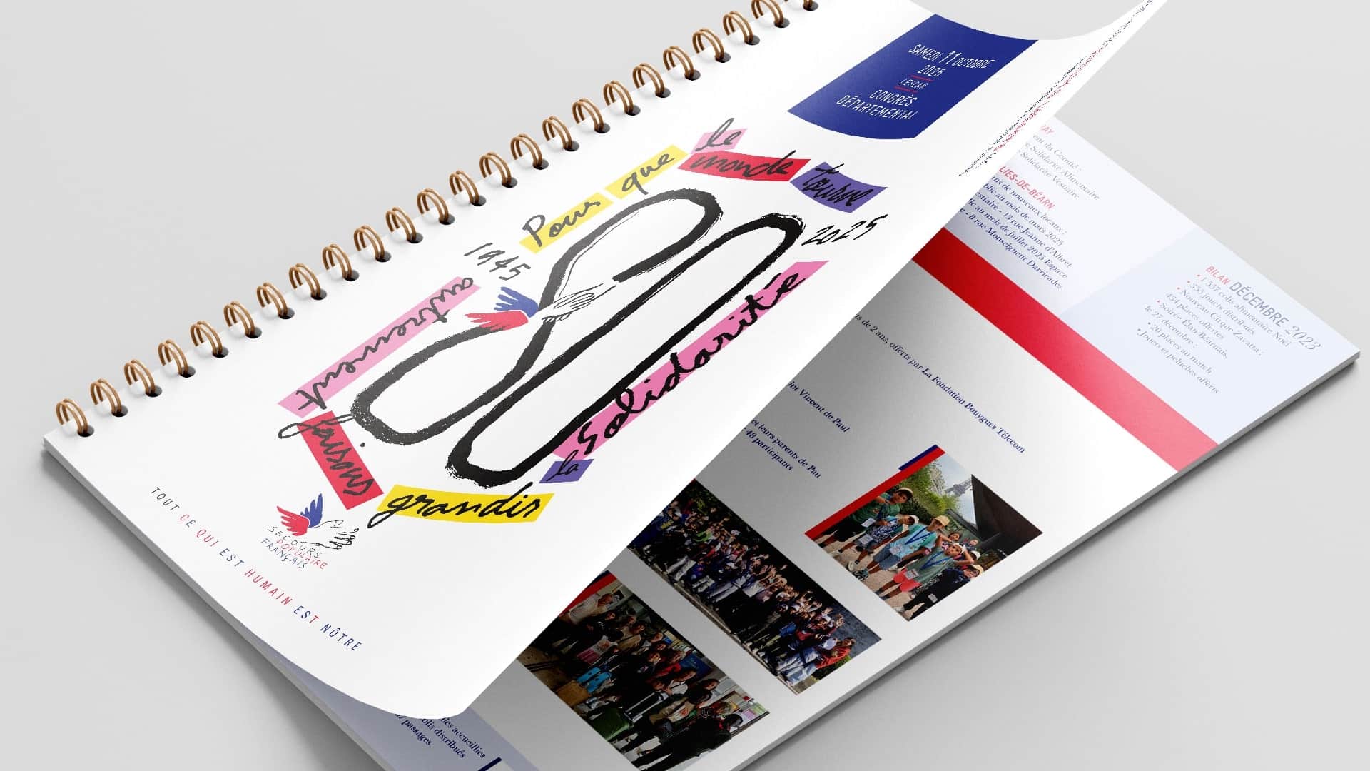 Plaquette Secours Populaire Français par le Collectif Unithy