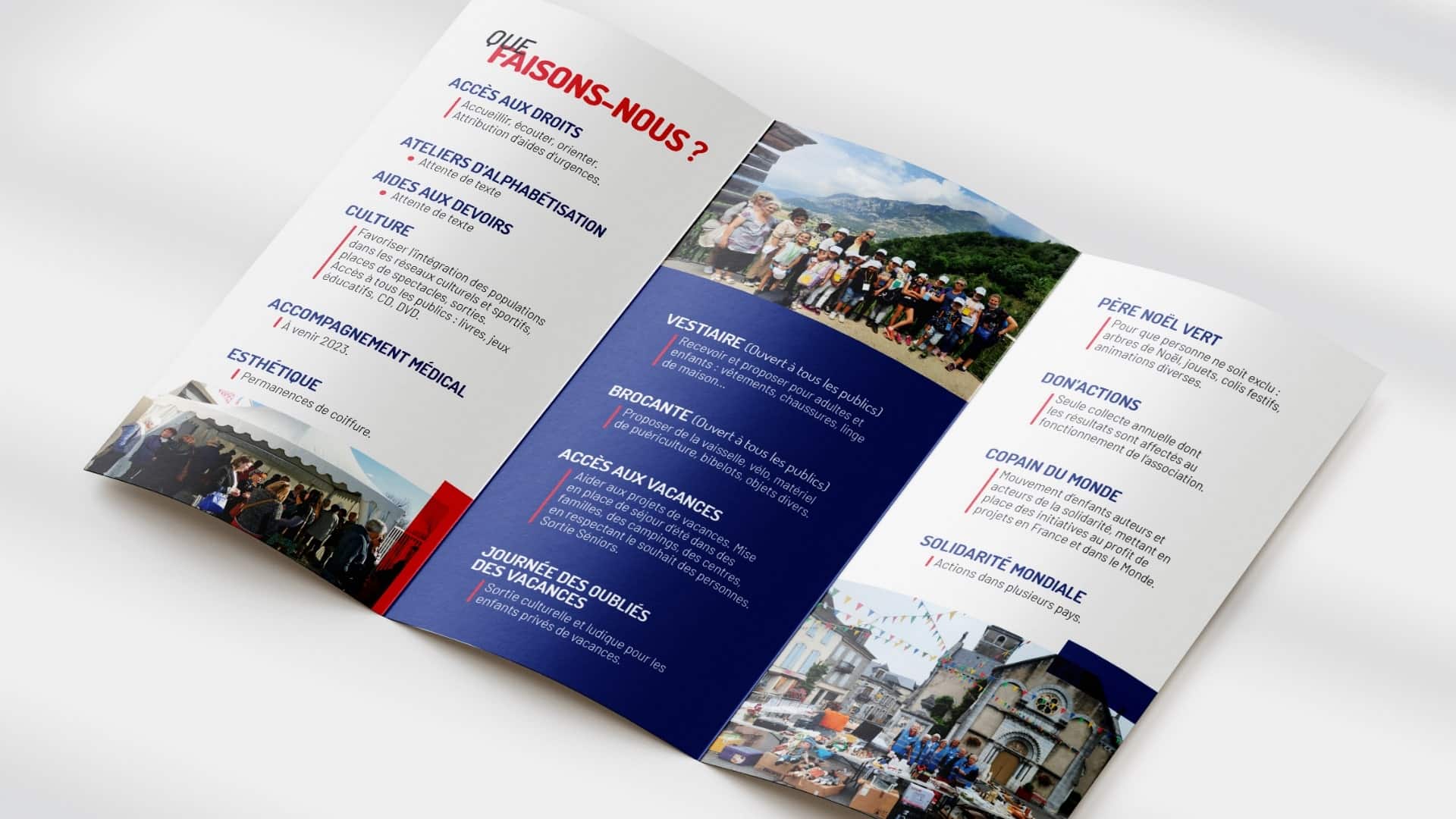 Flyer Secours Populaire Français par le Collectif Unithy