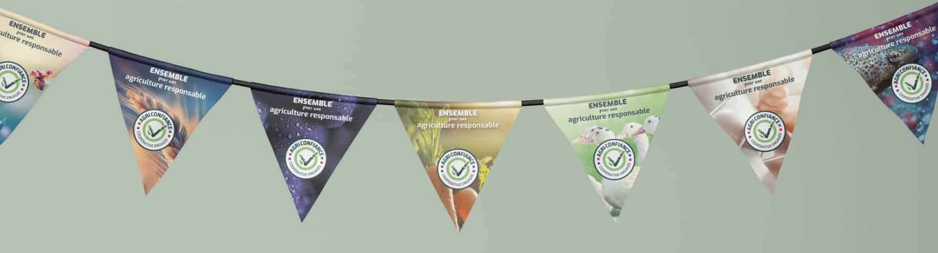 Fanions Agriconfiance par le Collectif Unithy