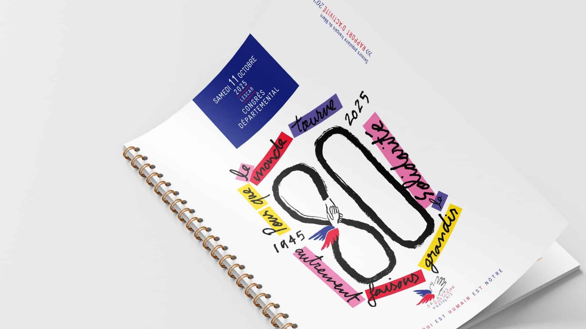 Brochure Secours Populaire Français par le Collectif Unithy